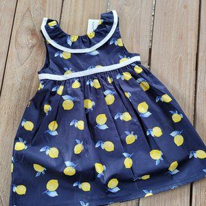 NWT JANIE & JACK Lemon Dress 18-24 Mos